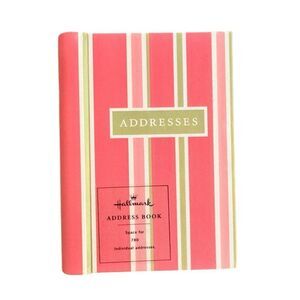 Hallmark Vintage Alphabetical Pink Green Address Book Never Used. 750 Addresses.